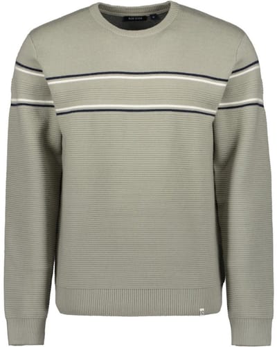 Blue Seven - Trui 376514 beige streep ronde hals - maat L