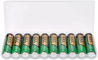 Batterijdoos organizer voor 10x AA batterijen | Bewaardoos | Doosje | Batterijbox | Opbergdoos | Bakje | Batterijen bewaren | Georganiseerd en netjes