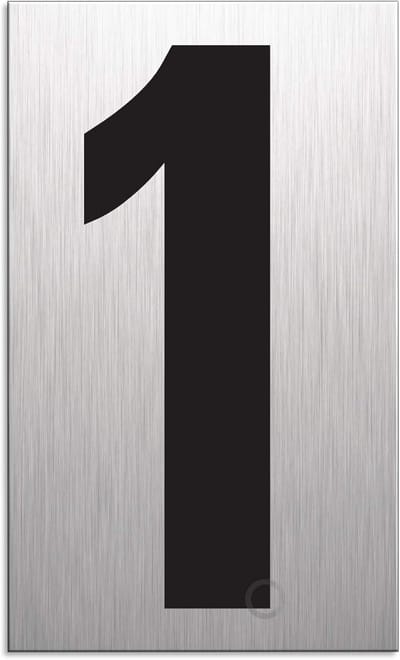 Huisnummer Zelfklevend RVS Look Aluminium Rechthoekig 100x60mm