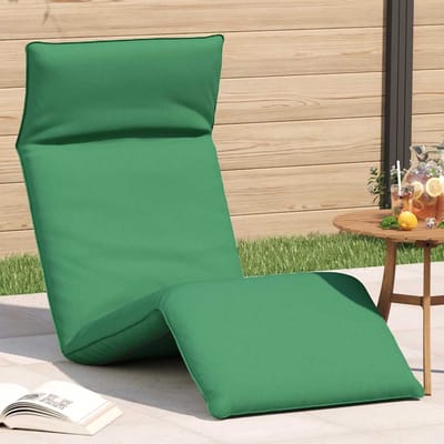 vidaXL - Ligstoel - inklapbaar - 175x54x8,5 - cm - oxford - stof - groen