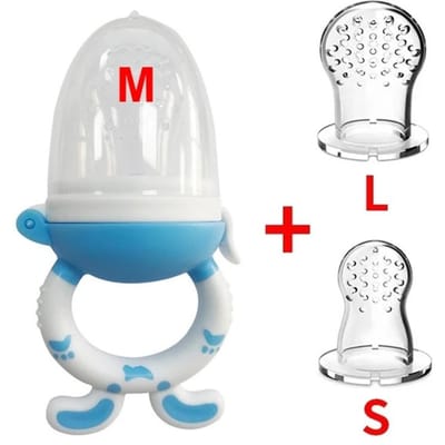Biberon Alimentateur de Fruits pour Bébé 3 en 1 Tétine Sucette Alimentation Aliments Frais Fruits Lait Biberons Mordilleur Apprendre à Manger Boire Dentition Sucette white