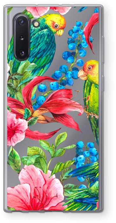 Case Company® - Hoesje geschikt voor Samsung Galaxy Note 10 hoesje - Papegaaien - Soft Cover Telefoonhoesje - Bescherming aan alle Kanten en Schermrand