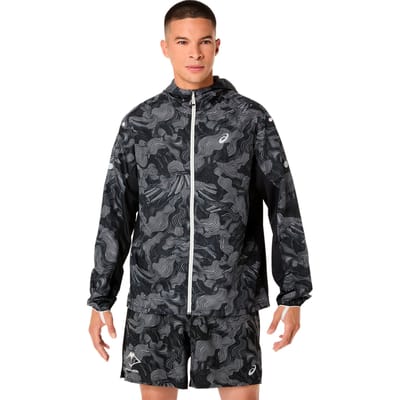 ASICS Fujitrail All Over Print Jacket - Zwart- Heren, Zwart M