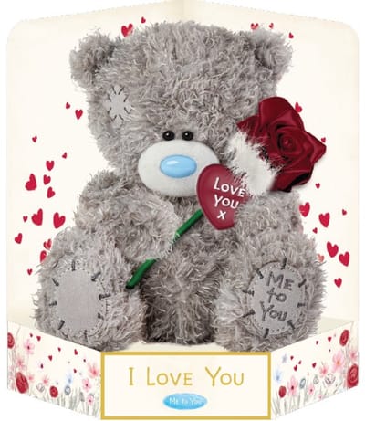 Me to You Knuffel Beer M7 16 cm Love you x Rose