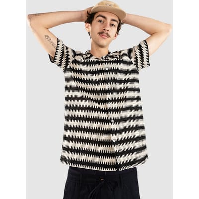 Anerkjendt Akkurt Struc Stripe S/s Shirt Heren - Vrijetijds blouse - Zwart - Maat S