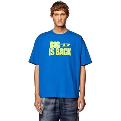 Diesel Boxt Back T-shirt Met Korte Mouwen Blauw S Man