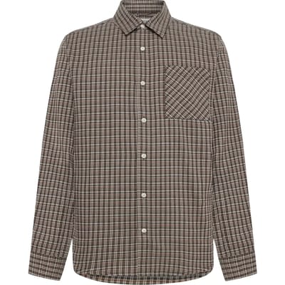 Geruit overhemd met lange mouwen KnowledgeCotton Apparel Dune