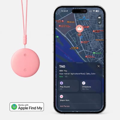 Mini GPS Tracker – Real-time Locatie & Bluetooth Volgsysteem – Slimme Key & Bagage Finder – Koffer- en Object tracker – Roze