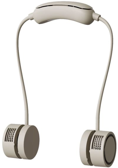 Nekventilator, bladloze draagbare ventilator voor directe verkoeling, ultralicht en ultrastil, handsfree bediening, 3 instelbare windsnelheden, draagbare en opvouwbare nekventilator, geschikt voor buitenspellen, picknicks en reizen (abrikoos).