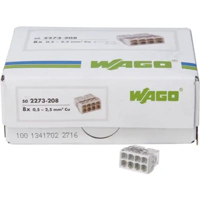 Wago Lasklem 8-voudig 0,5 - 2,5 Mm² Grijs 50 Stuks