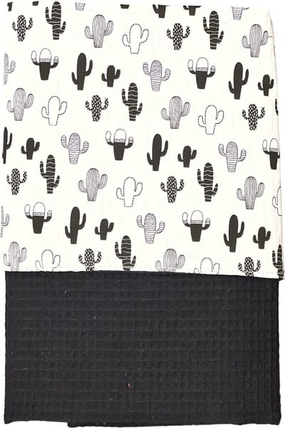baby deken kinderwagen deken wieg deken cactussen zwart 60 x 90 cm