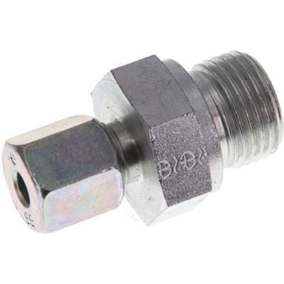 G 1/2'' Buitendraad x 6S Verzinkt Stalen Rechte Snijring Koppeling 630 Bar DIN 2353