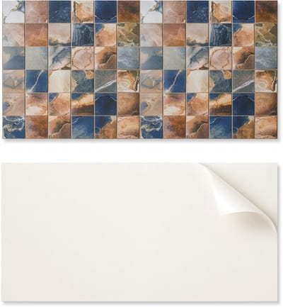 Zelfklevende vinyldecoratie met patroon voor de slaapkamer, 100x50 cm, mozaïek met steenmotief.