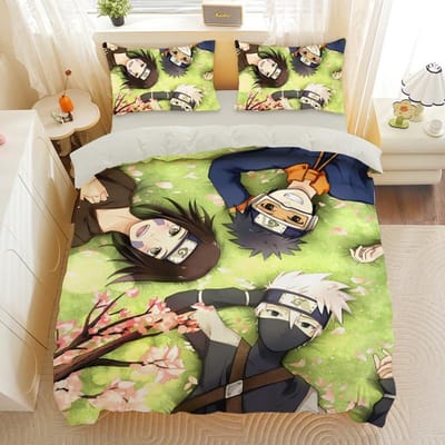 Anime Naruto Naruto Dekbedovertrek Kussensloop Eenpersoonsbed Slaapkamerdecoratie Thuis Kinderen Beddengoedset 135x200cm Jongen Meisje Cadeau 70x133cm