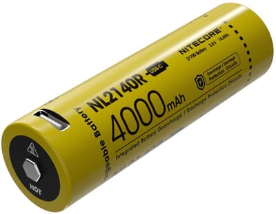 Nitecore NL2140R Oplaadbare 21700 Li-Ion batterij 4000mAh
