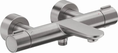 Duravit Wave Badthermostaat - omstel - koppelingen - HOH=15cm - geborsteld RVS