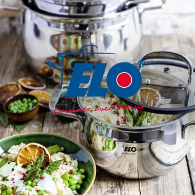 Set Koekenpan 24 cm keramiek zonder PFAS en deksel Elo Prima Cucina