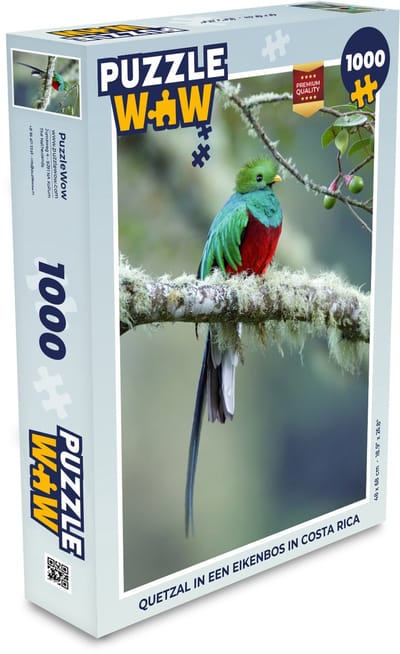 Puzzel Quetzal in een eikenbos in Costa Rica - Legpuzzel - Puzzel 1000 stukjes volwassenen