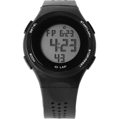 LED Digitaal Horloge Waterdicht Heldere Display Ademende Band Elektronisch Horloge voor Studenten Zwart black