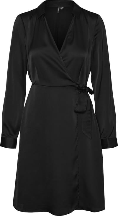 VERO MODA - VMNEEL L/S FAKE WRAP DRESS WVN BTQ - Dames - Mini jurken