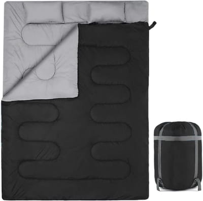 Slaapzak - Outdoor deken - Kamperen en reizen - Waterdicht en winddicht - 150x220 cm - Zwart