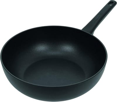 Wokpan 28 cm met Antiaanbaklaag - Geschikt voor Alle Warmtebronnen inclusief Inductie