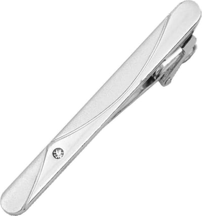 Fako Bijoux® - Dasspeld - Stropdas Clip - Tie Clip - Deluxe - Model Pierre - 60mm - Zilverkleurig