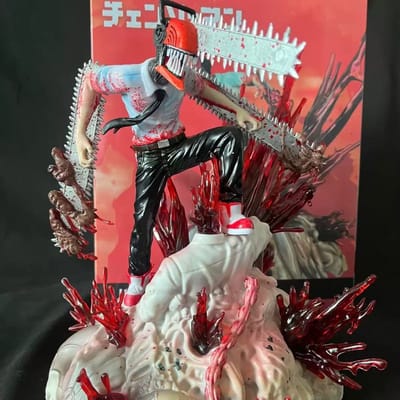 19CM Anime Chainsaw Man Shibuya Scramble Figuur Reze Standaard Animatie Model Speelgoed Cadeaus Verzameling Decoratie Ornamenten PVC WITH box white