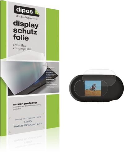 dipos – 4x Matte Beschermfolie geschikt voor Cossify HW0615 Mini Action Cam | Krasbestendige & antireflecterende Screenprotector Ultra-Thin
