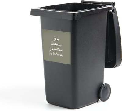 Container sticker Deze keuken is gemaakt om in te dansen - Spreuken - Quotes - 40x40 cm - Kliko sticker