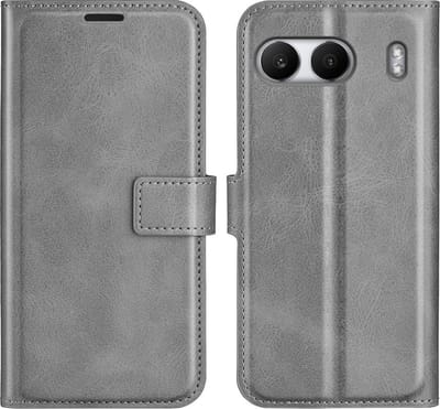Coverup Hoesje - Geschikt voor OnePlus Nord 4 Hoesje - Coverup Deluxe Book Case - Grijs