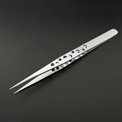 Pinces pour extensions de cils Maquillage Acier inoxydable Cils 3D Clip précis Pinces Extensions de cils black