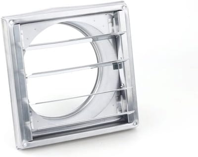 Ventilatierooster RVS - Afdekking Wand Plafond - Luchtstroom Verbeteren - Erosiebestendig Ontwerp - 100mm Uitsparing - Zilverkleurig
