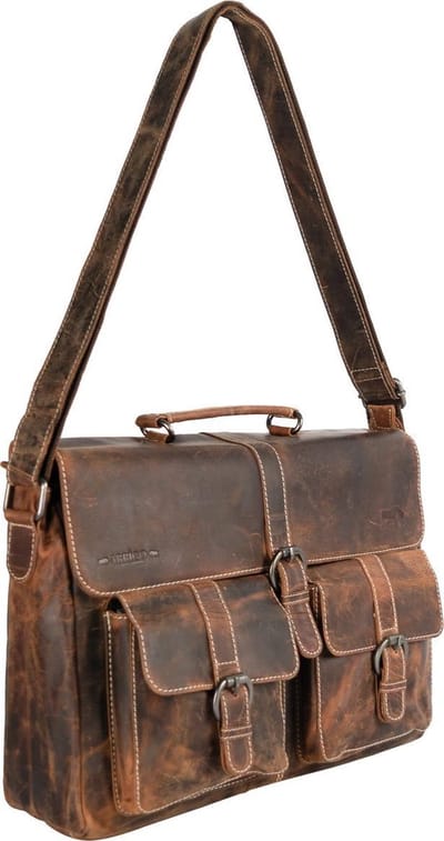 Messenger Bag - Werktas - Schooltas - Buffelleer Cognac - Arrigo