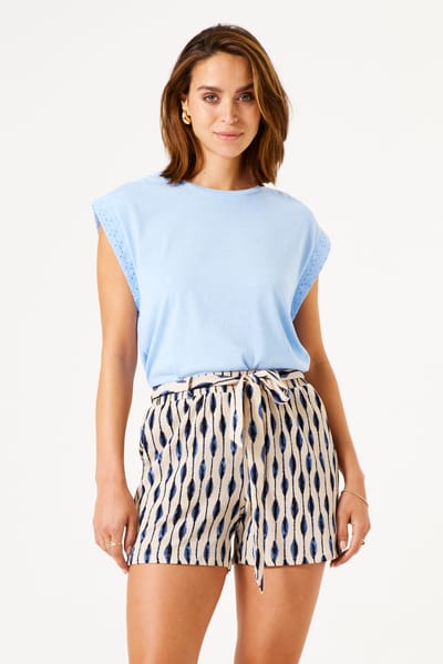 GARCIA Dames Print Shorts Wit