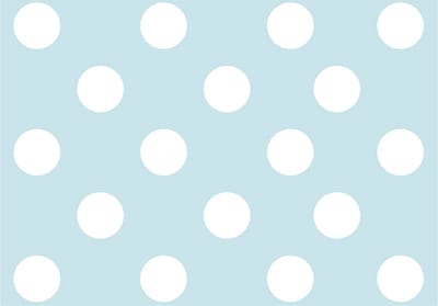 Fotobehangkoning - Behang - Vliesbehang - Fotobehang Witte Stippen op de Blauwe Muur - Blue Sweetness - 150 x 105 cm