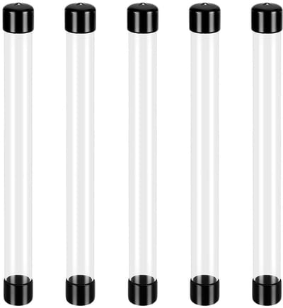 Dailygoods- Plastic Buizen 5 Stuks - Doorzichtige Stijve Buizen - 12
