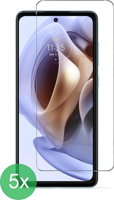Geschikt Voor: Motorola Moto G31 / G41 / G71 5G Screenprotector 5x - screen protector - glas - bescherm - beschermglas - ZT Accessoires