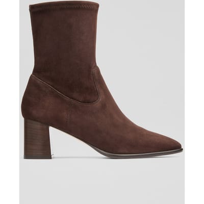 LK Bennett Ab Harp Block Heel Stretc Dark Chocolate Maat: 35 | Laarzen Outlet | Dames | Bruin