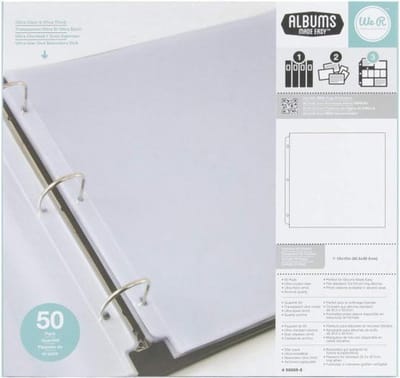 We R Makers page protectors - 3-rings - 30.5x30.5cm - 50 stuks