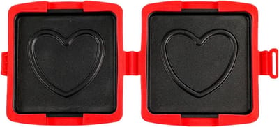 Magnetron Toast Pers - Sandwichmaker Grill - Snelle Snacks Maken - Compact Opvouwbaar - 16 x 14 cm - Rood