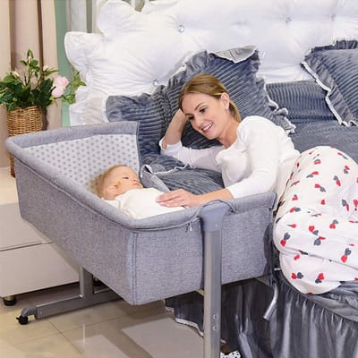 2-in-1 opvouwbare babywieg met matras en muggennet 96 x 57 x 77 cm