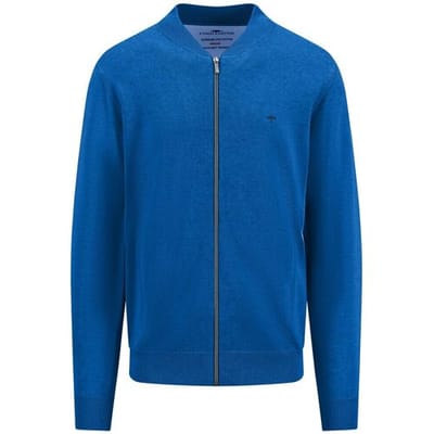 Fynch-Hatton Vest Cardigan College Collar Superfine Cotton Strong Blue / male
