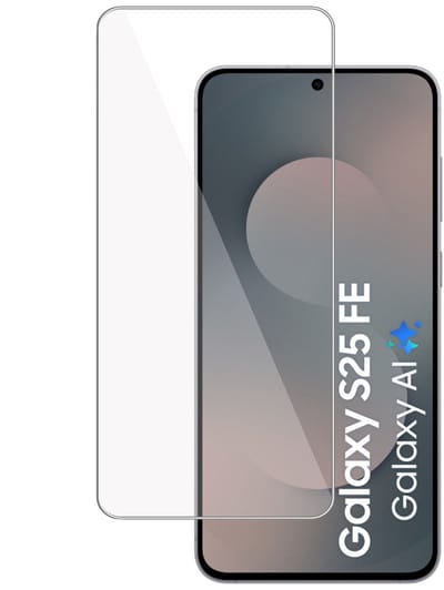 TechNow Screenprotector geschikt voor Samsung Galaxy S25 FE Screenprotector - Gehard Glas - Rounded - Proteqt+