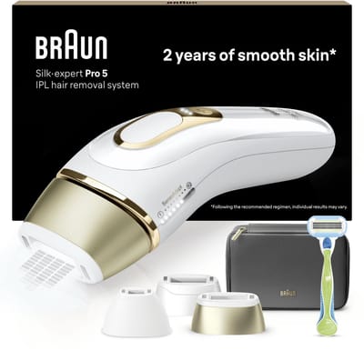 Braun IPL Silk-expert Pro 5 - ontharing voor thuis - Etui - Venus-scheersysteem - 3 koppen - PL5242