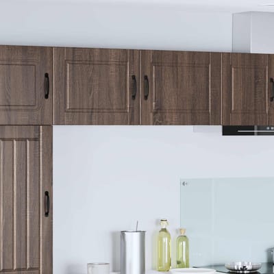 vidaXL - Wandkast - PORTO - Bruin - Eiken - 50 - x - 31 - x - 40 - cm - Bewerkt - hout