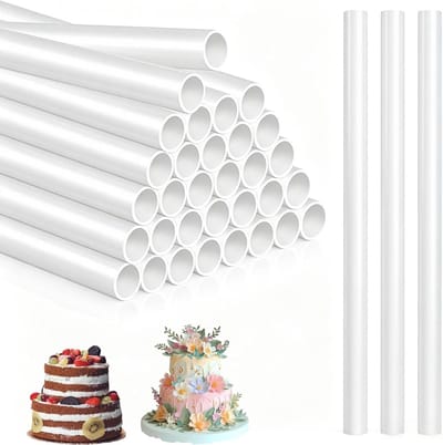 30 cm taartsteunen voor meerlaagse taarten - 30 stuks taartstabilisatoren, stevige staven en accessoires voor bruiloften en feesten