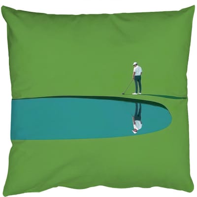 Sierkussens - Kussentjes Woonkamer - 50x50 cm - Persoon - Golf - Water - Blauw