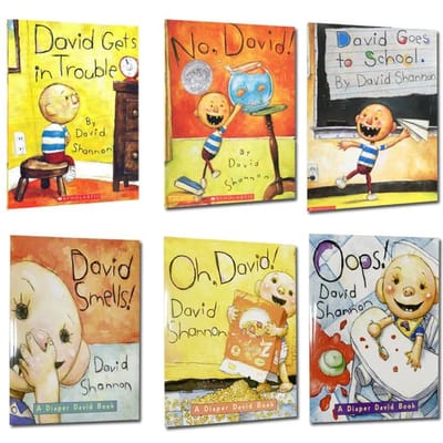 6 Boeken Set Een Luier David David Kinderen Basisconcepten Boeken Kinderen Engels Verhaal Lezen Prentenboek Montessori yellow