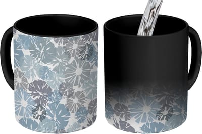 Magische Mok - Foto op Warmte Mokken - Koffiemok - Bloemen - Abstract - Patroon - Magic Mok - Beker - 350 ML - Theemok
